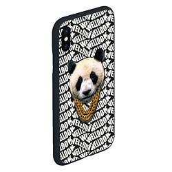 Чехол iPhone XS Max матовый Panda Look, цвет: 3D-черный — фото 2