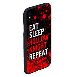 Чехол iPhone XS Max матовый Eat Sleep Hollow Knight Repeat Арт, цвет: 3D-черный — фото 2