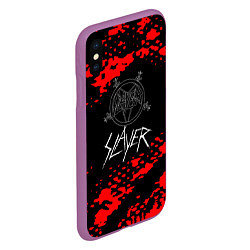 Чехол iPhone XS Max матовый Slayer - Reign in Blood, цвет: 3D-фиолетовый — фото 2