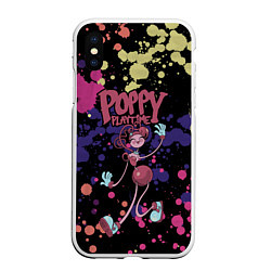 Чехол iPhone XS Max матовый Poppy Playtime Mommy Long Legs, цвет: 3D-белый