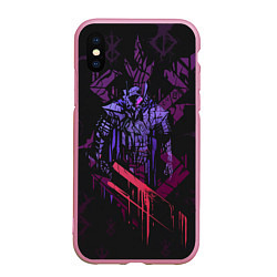 Чехол iPhone XS Max матовый BERSERK РУНА СОУЛУ спина, цвет: 3D-розовый