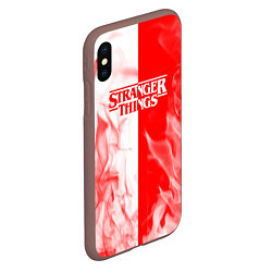 Чехол iPhone XS Max матовый ОЧЕНЬ СТРАННЫЕ ДЕЛА STRANGER THINGS ПЛАМЯ, цвет: 3D-коричневый — фото 2