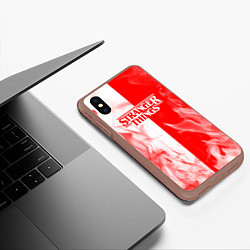 Чехол iPhone XS Max матовый ОЧЕНЬ СТРАННЫЕ ДЕЛА STRANGER THINGS ПЛАМЯ, цвет: 3D-коричневый — фото 2