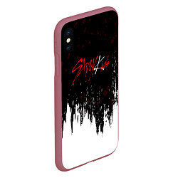 Чехол iPhone XS Max матовый Stray kids - changbin, цвет: 3D-малиновый — фото 2