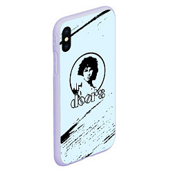 Чехол iPhone XS Max матовый The doors музыкант, цвет: 3D-светло-сиреневый — фото 2