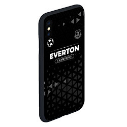 Чехол iPhone XS Max матовый Everton Форма Champions, цвет: 3D-черный — фото 2