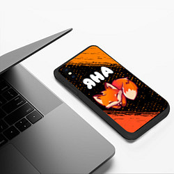 Чехол iPhone XS Max матовый Яна ЛИСИЧКА Краска, цвет: 3D-черный — фото 2