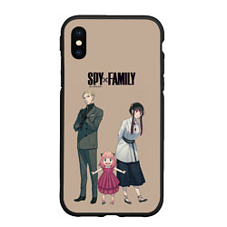 Чехол iPhone XS Max матовый Spy x Family Семья шпиона, цвет: 3D-черный