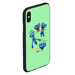 Чехол iPhone XS Max матовый POPPY PLAYTIME HAGGY WAGGY - ПОППИ ПЛЕЙТАЙМ ХАГГИ, цвет: 3D-черный — фото 2