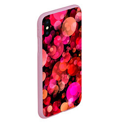 Чехол iPhone XS Max матовый ЦВЕТНЫЕ ВОЗДУШНЫЕ ПУЗЫРИ, цвет: 3D-розовый — фото 2