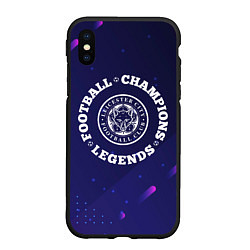 Чехол iPhone XS Max матовый Leicester City Легенды Чемпионы, цвет: 3D-черный