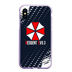 Чехол iPhone XS Max матовый Umbrella Corporation Resident Evil Краски, цвет: 3D-светло-сиреневый