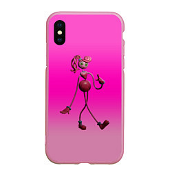 Чехол iPhone XS Max матовый POPPY PLAYTIME МАМА ДЛИННЫЕ НОГИ, цвет: 3D-розовый