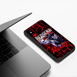 Чехол iPhone XS Max матовый БЕРСЕРК BERSERK GUTS, цвет: 3D-черный — фото 2