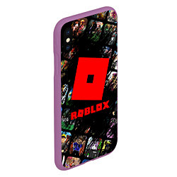 Чехол iPhone XS Max матовый ROBLOX СЮЖЕТЫ И ЛОГОТИП, цвет: 3D-фиолетовый — фото 2