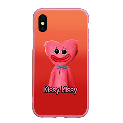 Чехол iPhone XS Max матовый КИССИ МИССИ KISSY MISSY, цвет: 3D-розовый