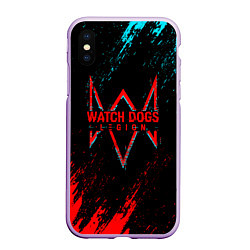 Чехол iPhone XS Max матовый Watch Dogs 2 watch dogs: legion, цвет: 3D-сиреневый