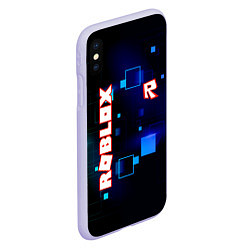 Чехол iPhone XS Max матовый ROBLOX неоновые кубики, цвет: 3D-светло-сиреневый — фото 2