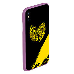 Чехол iPhone XS Max матовый Wu-tang clan логотип, цвет: 3D-фиолетовый — фото 2