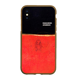 Чехол iPhone XS Max матовый Radiohead - Amnesiac, цвет: 3D-коричневый