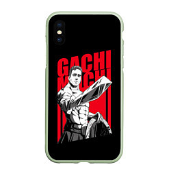 Чехол iPhone XS Max матовый GACHIMUCHI WARRIOR ГАЧИМУЧИ ВОИН, цвет: 3D-салатовый