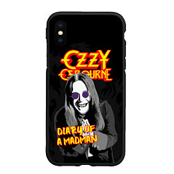 Чехол iPhone XS Max матовый OZZY OSBOURNE ОЗЗИ ОСБОРН, цвет: 3D-черный