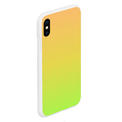 Чехол iPhone XS Max матовый GRADIEND YELLOW-GREEN, цвет: 3D-белый — фото 2