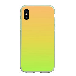 Чехол iPhone XS Max матовый GRADIEND YELLOW-GREEN, цвет: 3D-салатовый