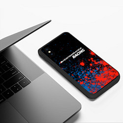 Чехол iPhone XS Max матовый БМВ Racing - Краска, цвет: 3D-черный — фото 2