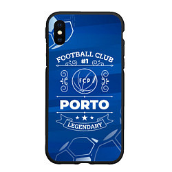 Чехол iPhone XS Max матовый Porto - Football Club Number 1, цвет: 3D-черный