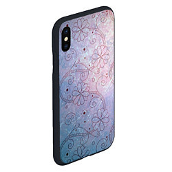 Чехол iPhone XS Max матовый Градиентный вьюнок, цвет: 3D-черный — фото 2