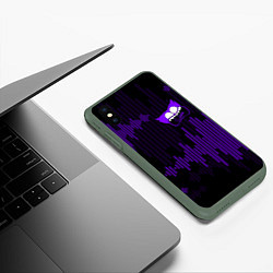 Чехол iPhone XS Max матовый PurpleMini Huggy WuggyPoppy Playtime, цвет: 3D-темно-зеленый — фото 2