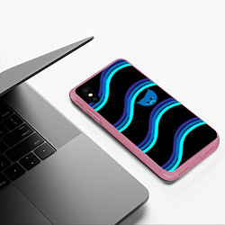 Чехол iPhone XS Max матовый BlueMini HuggyWuggyPoppy Playtime, цвет: 3D-малиновый — фото 2