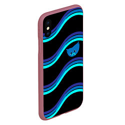 Чехол iPhone XS Max матовый BlueMini HuggyWuggyPoppy Playtime, цвет: 3D-малиновый — фото 2