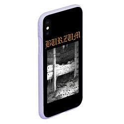Чехол iPhone XS Max матовый Burzum cockroaches, цвет: 3D-светло-сиреневый — фото 2