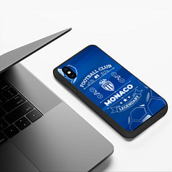 Чехол iPhone XS Max матовый Monaco Football Club Number 1, цвет: 3D-черный — фото 2