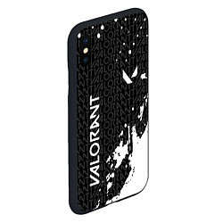 Чехол iPhone XS Max матовый Valorant - Паттерн надписи, цвет: 3D-черный — фото 2