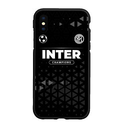 Чехол iPhone XS Max матовый Inter Форма Champions, цвет: 3D-черный