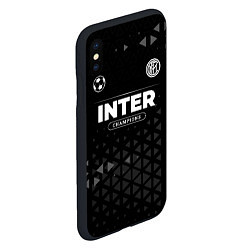 Чехол iPhone XS Max матовый Inter Форма Champions, цвет: 3D-черный — фото 2