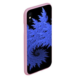 Чехол iPhone XS Max матовый Абстрактный морозный узор Abstract frost pattern, цвет: 3D-розовый — фото 2