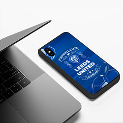 Чехол iPhone XS Max матовый Leeds United Football Club Number 1, цвет: 3D-черный — фото 2