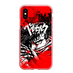 Чехол iPhone XS Max матовый БЕРСЕРК - BERSERK БРЫЗГИ, цвет: 3D-баблгам