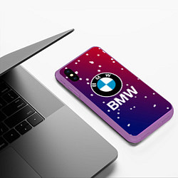 Чехол iPhone XS Max матовый BMW Градиент Краска, цвет: 3D-фиолетовый — фото 2