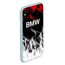 Чехол iPhone XS Max матовый Bmw надпись, цвет: 3D-голубой — фото 2