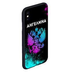 Чехол iPhone XS Max матовый Ангелина Россия, цвет: 3D-черный — фото 2