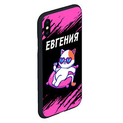 Чехол iPhone XS Max матовый Евгения - КОШЕЧКА - Краски, цвет: 3D-черный — фото 2