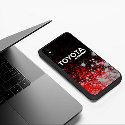 Чехол iPhone XS Max матовый ТОЙОТА Autosport Краска, цвет: 3D-черный — фото 2