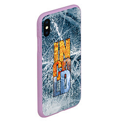 Чехол iPhone XS Max матовый IN COLD logo with ice, цвет: 3D-сиреневый — фото 2