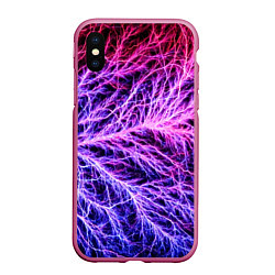 Чехол iPhone XS Max матовый Авангардный неоновый паттерн Мода Avant-garde neon