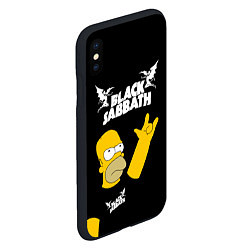 Чехол iPhone XS Max матовый Black Sabbath Гомер Симпсон Simpsons, цвет: 3D-черный — фото 2